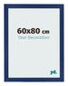 Fotolijst 60x80cm Donkerblauw Geveegd MDF Bologna Voorzijde Maat | Yourdecoration.nl
