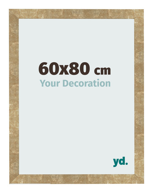 Fotolijst 60x80cm Goud Antiek MDF Bologna Voorzijde Maat | Yourdecoration.nl