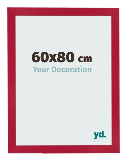 Fotolijst 60x80cm Rood MDF Bologna Voorzijde Maat | Yourdecoration.nl