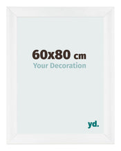 Fotolijst 60x80cm Wit Hoogglans MDF Pisa Voorzijde Maat | Yourdecoration.nl