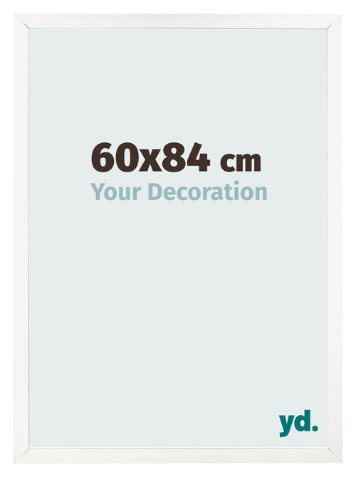 Fotolijst 60x84 cm Wit Hoogglans MDF Bologna Voorzijde Maat | Yourdecoration.nl