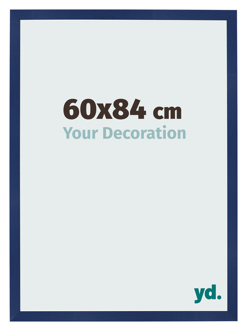 Fotolijst 60x84cm Donkerblauw Geveegd MDF Bologna Voorzijde Maat | Yourdecoration.nl