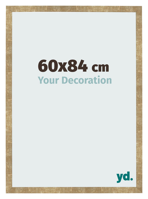 Fotolijst 60x84cm Goud Antiek MDF Bologna Voorzijde Maat | Yourdecoration.nl