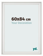 Fotolijst 60x84cm Wit Geveegd MDF Lazio Voorzijde Maat | Yourdecoration.nl