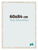 Fotolijst 60x84cm Wit Vintage MDF Bologna Voorzijde Maat | Yourdecoration.nl