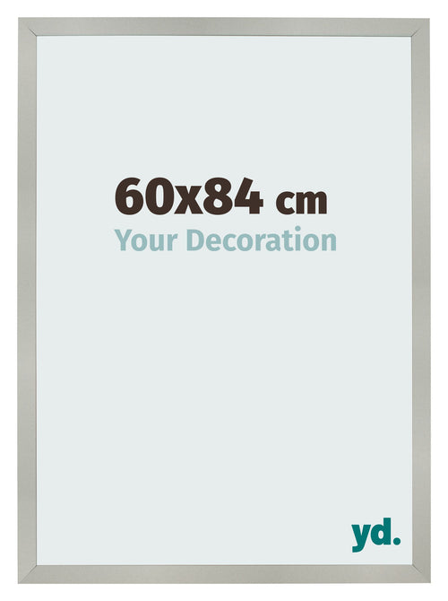 Fotolijst 60x84cm Zilver Mat MDF Bologna Voorzijde Maat | Yourdecoration.nl