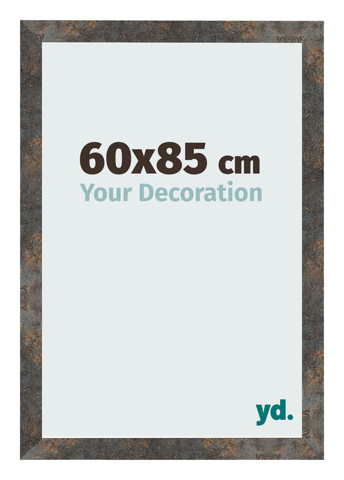 Fotolijst 60x85 cm Geoxideerd Metaal MDF Bologna Voorzijde Maat | Yourdecoration.nl