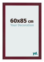 Fotolijst 60x85 cm Wijnrood Geveegd MDF Bologna Voorzijde Maat | Yourdecoration.nl
