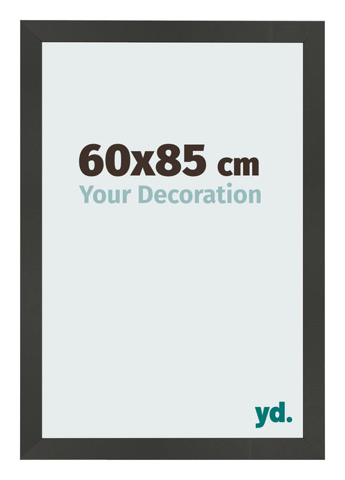 Fotolijst 60x85cm Antraciet MDF Bologna Voorzijde Maat | Yourdecoration.nl