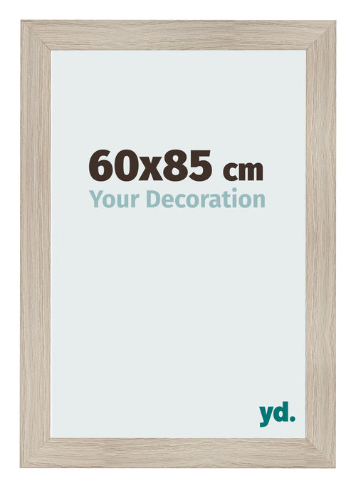 Fotolijst 60x85cm Eiken Licht MDF Pisa Voorzijde Maat | Yourdecoration.nl