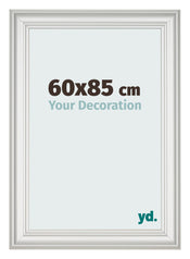 Fotolijst 60x85cm Wit Geveegd MDF Lazio Voorzijde Maat | Yourdecoration.nl