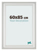 Fotolijst 60x85cm Wit Geveegd MDF Lazio Voorzijde Maat | Yourdecoration.nl
