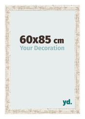 Fotolijst 60x85cm Wit Vintage MDF Bologna Voorzijde Maat | Yourdecoration.nl
