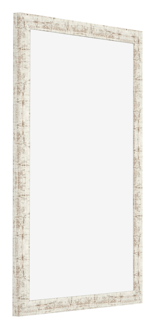 Fotolijst 60x85cm Wit Vintage MDF Bologna Voorzijde Schuin | Yourdecoration.nl