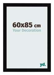 Fotolijst 60x85cm Zwart Hoogglans MDF Bologna Voorzijde Maat | Yourdecoration.nl