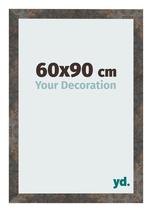 Fotolijst 60x90 cm Geoxideerd Metaal MDF Bologna Voorzijde Maat | Yourdecoration.nl