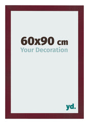 Fotolijst 60x90 cm Wijnrood Geveegd MDF Bologna Voorzijde Maat | Yourdecoration.nl
