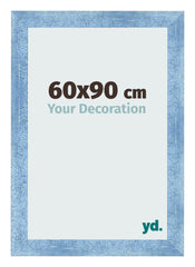 Fotolijst 60x90cm Helder Blauw Geveegd MDF Pisa Voorzijde Maat | Yourdecoration.nl