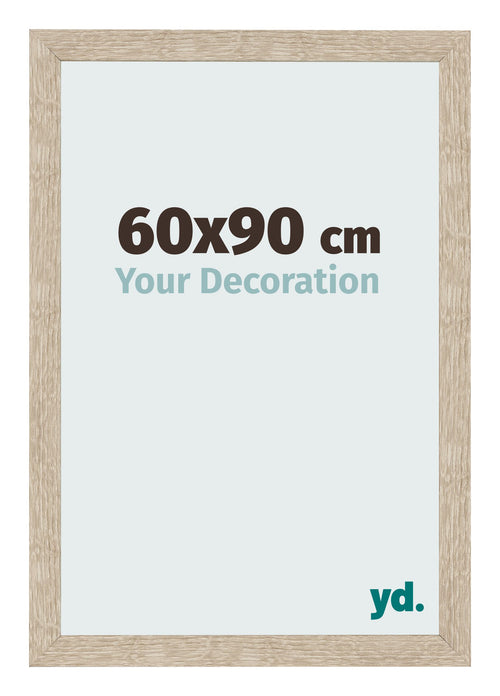 Fotolijst 60x90cm Sonoma Eiken MDF Bologna Voorzijde Maat | Yourdecoration.nl