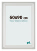 Fotolijst 60x90cm Wit Geveegd MDF Lazio Voorzijde Maat | Yourdecoration.nl