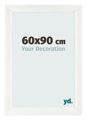 Fotolijst 60x90cm Wit Geveegd MDF Pisa Voorzijde Maat | Yourdecoration.nl