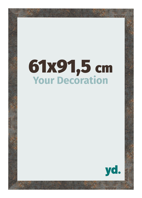 Fotolijst 61x91 5 cm Geoxideerd Metaal MDF Bologna Voorzijde Maat | Yourdecoration.nl
