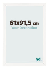 Fotolijst 61x91 5 cm Wit Hoogglans MDF Bologna Voorzijde Maat | Yourdecoration.nl