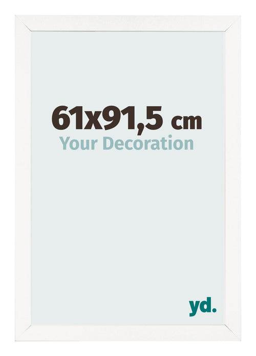 Fotolijst 61x91 5 cm Wit Hoogglans MDF Bologna Voorzijde Maat | Yourdecoration.nl