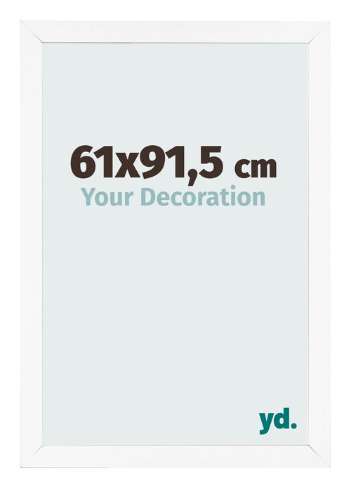 Fotolijst 61x91 5 cm Wit Mat MDF Bologna Voorzijde Maat | Yourdecoration.nl