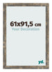 Fotolijst 61x91 5cm Blauw Goud Gemeleerd MDF Bologna Voorzijde Maat | Yourdecoration.nl