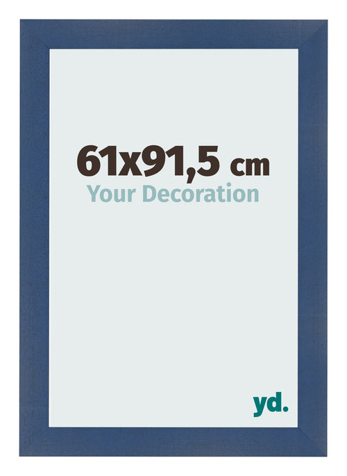 Fotolijst 61x91 5cm Donkerblauw Geveegd MDF Pisa Voorzijde Maat | Yourdecoration.nl