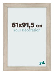 Fotolijst 61x91 5cm Eiken Licht MDF Pisa Voorzijde Maat | Yourdecoration.nl