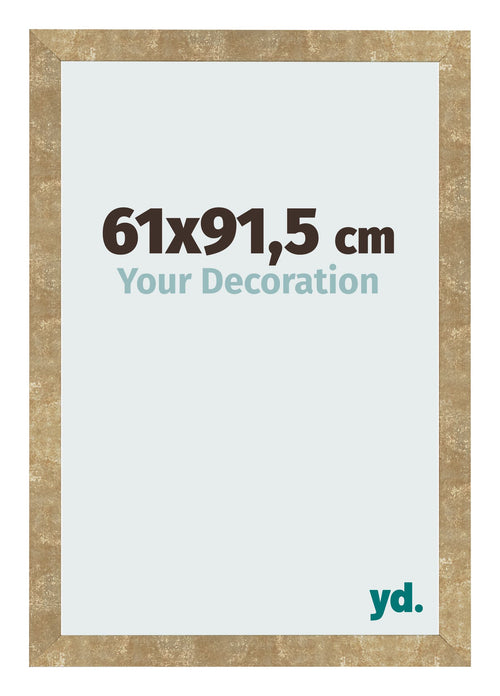 Fotolijst 61x91 5cm Goud Antiek MDF Bologna Voorzijde Maat | Yourdecoration.nl
