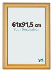 Fotolijst 61x91 5cm Goud Mat MDF Lazio Voorzijde Maat | Yourdecoration.nl