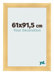 Fotolijst 61x91 5cm Goud Mat MDF Pisa Voorzijde Maat | Yourdecoration.nl