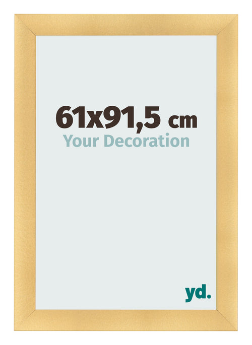 Fotolijst 61x91 5cm Goud Mat MDF Pisa Voorzijde Maat | Yourdecoration.nl