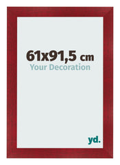 Fotolijst 61x91 5cm Wijnrood Geveegd MDF Pisa Voorzijde Maat | Yourdecoration.nl