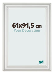 Fotolijst 61x91 5cm Wit Geveegd MDF Lazio Voorzijde Maat | Yourdecoration.nl