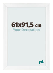 Fotolijst 61x91 5cm Wit Mat MDF Pisa Voorzijde Maat | Yourdecoration.nl