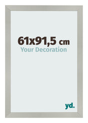 Fotolijst 61x91 5cm Zilver Mat MDF Bologna Voorzijde Maat | Yourdecoration.nl