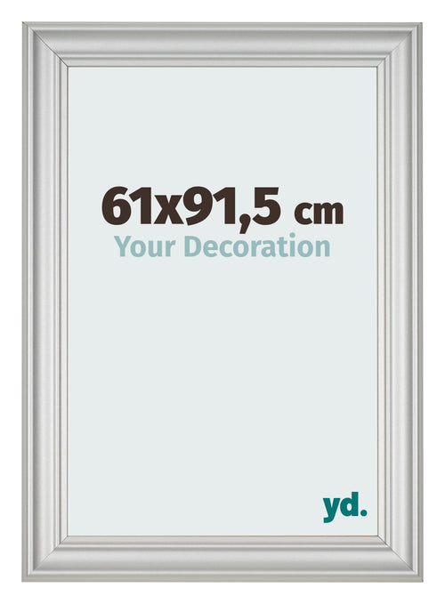 Fotolijst 61x91 5cm Zilver Mat MDF Lazio Voorzijde Maat | Yourdecoration.nl