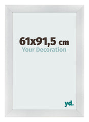 Fotolijst 61x91 5cm Zilver Mat MDF Pisa Voorzijde Maat | Yourdecoration.nl