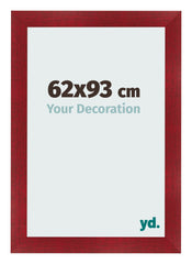 Fotolijst 62x93cm Wijnrood Geveegd MDF Pisa Voorzijde Maat | Yourdecoration.nl