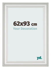 Fotolijst 62x93cm Wit Geveegd MDF Lazio Voorzijde Maat | Yourdecoration.nl