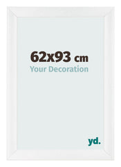 Fotolijst 62x93cm Wit Hoogglans MDF Pisa Voorzijde Maat | Yourdecoration.nl