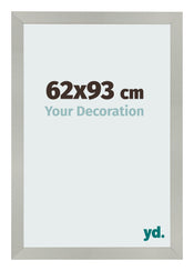 Fotolijst 62x93cm Zilver Mat MDF Bologna Voorzijde Maat | Yourdecoration.nl