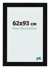 Fotolijst 62x93cm Zwart Hoogglans MDF Pisa Voorzijde Maat | Yourdecoration.nl