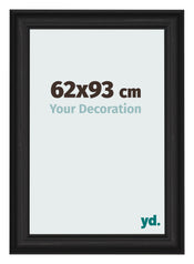 Fotolijst 62x93cm Zwart Houtnerf MDF Lazio Voorzijde Maat | Yourdecoration.nl