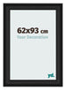 Fotolijst 62x93cm Zwart Houtnerf MDF Lazio Voorzijde Maat | Yourdecoration.nl
