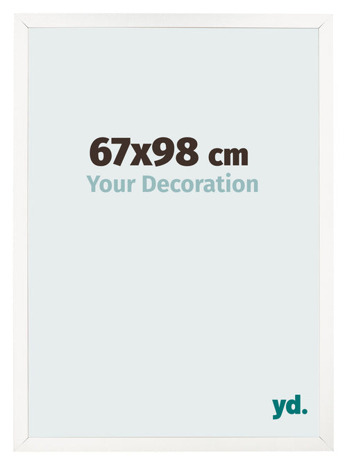 Fotolijst 67x98 cm Wit Hoogglans MDF Bologna Voorzijde Maat | Yourdecoration.nl